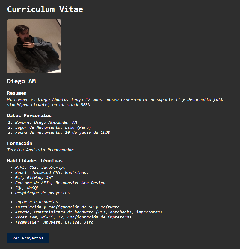 Imagen del proyecto CV
